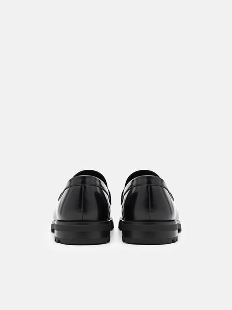 PEDRO Icon Leather Heel Sandals, Black