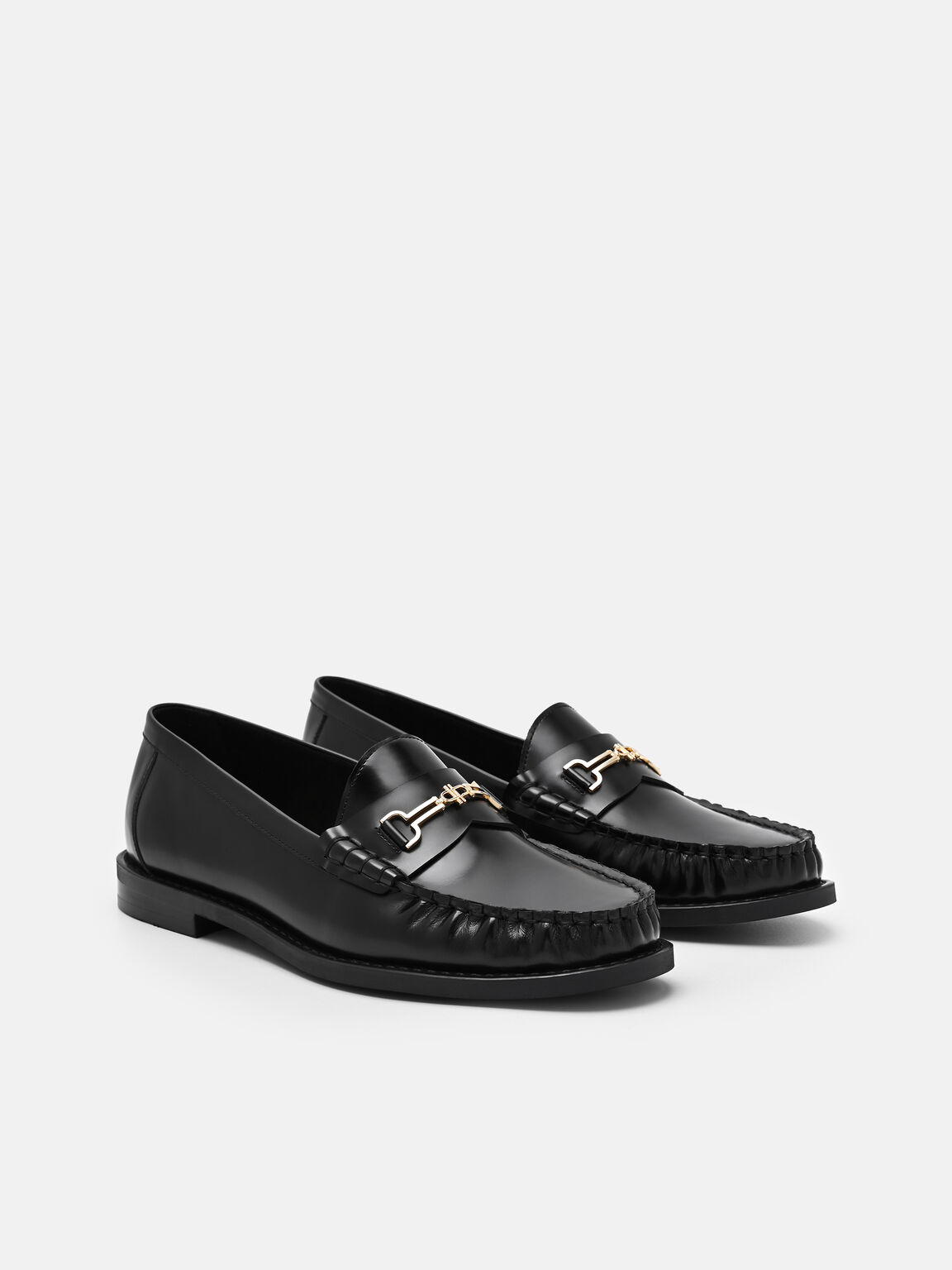 Sepatu Loafer Kulit Horsebit Alistair, , hi-res