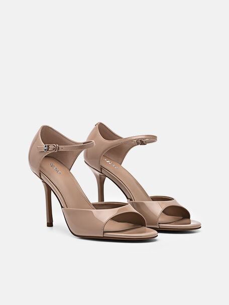 PEDRO Icon Leather Heel Sandals, Black