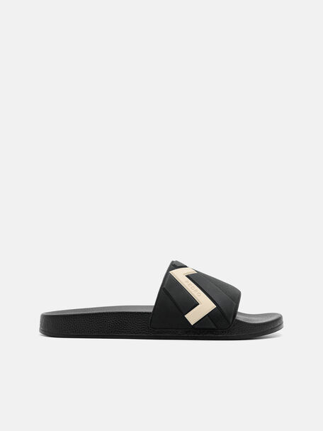 Sandal Karet Emboss, Black