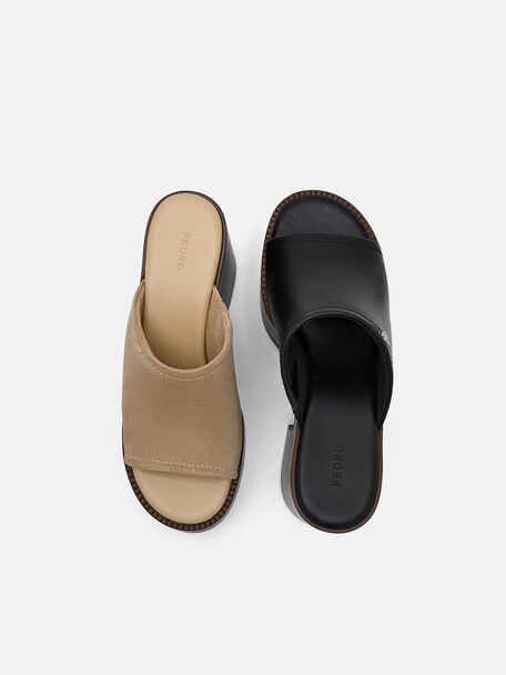 Estella Leather Platform Wedge Sandals, , hi-res