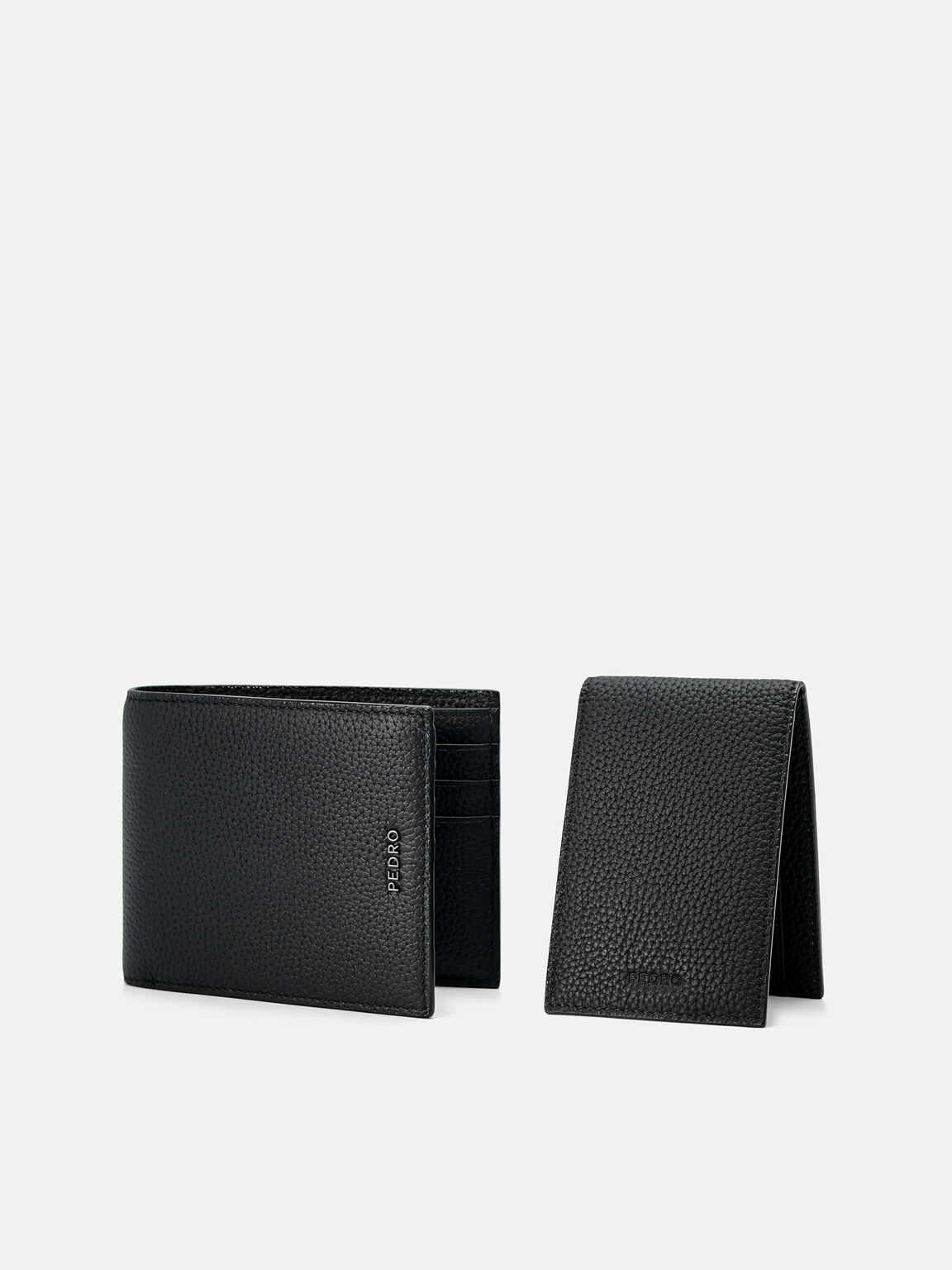 Dompet Bi-Fold Kulit Embos dengan Sisipan, 