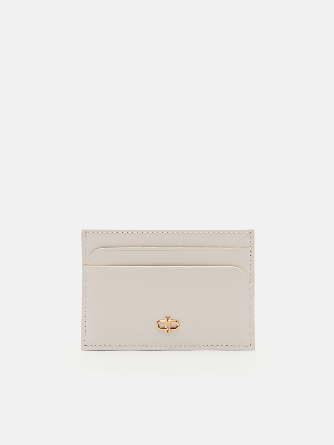 PEDRO Icon Mini Leather Card Holder, Chalk, hi-res