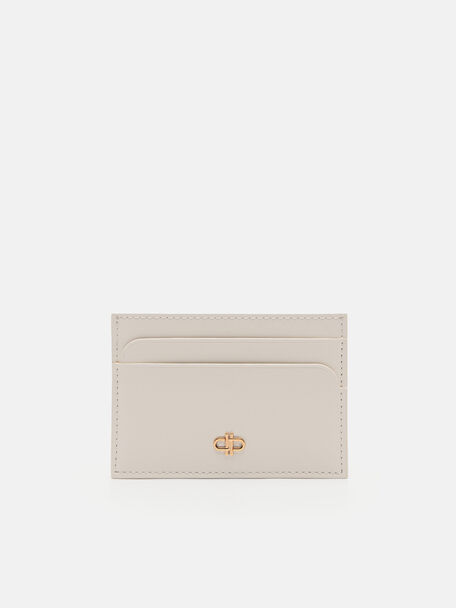 PEDRO Icon Mini Leather Card Holder, Chalk, hi-res