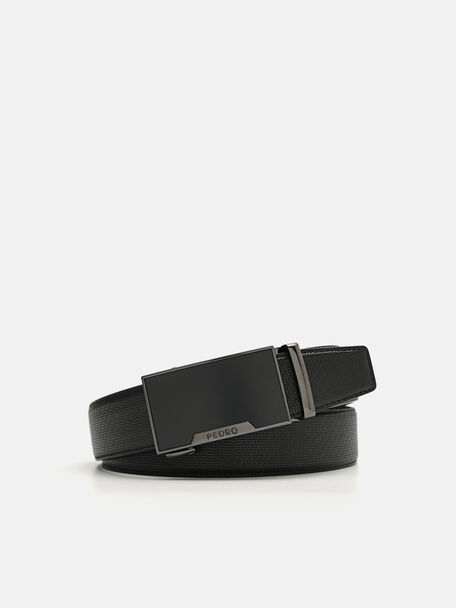 Sabuk Kulit Bertekstur Otomatis, , hi-res
