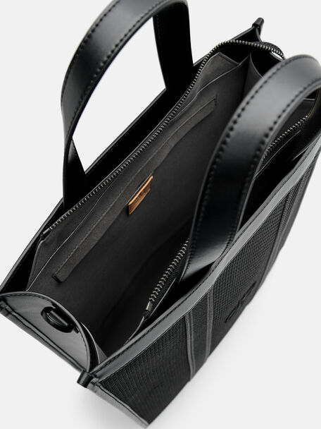 PEDRO Icon Leather Heel Sandals, Black
