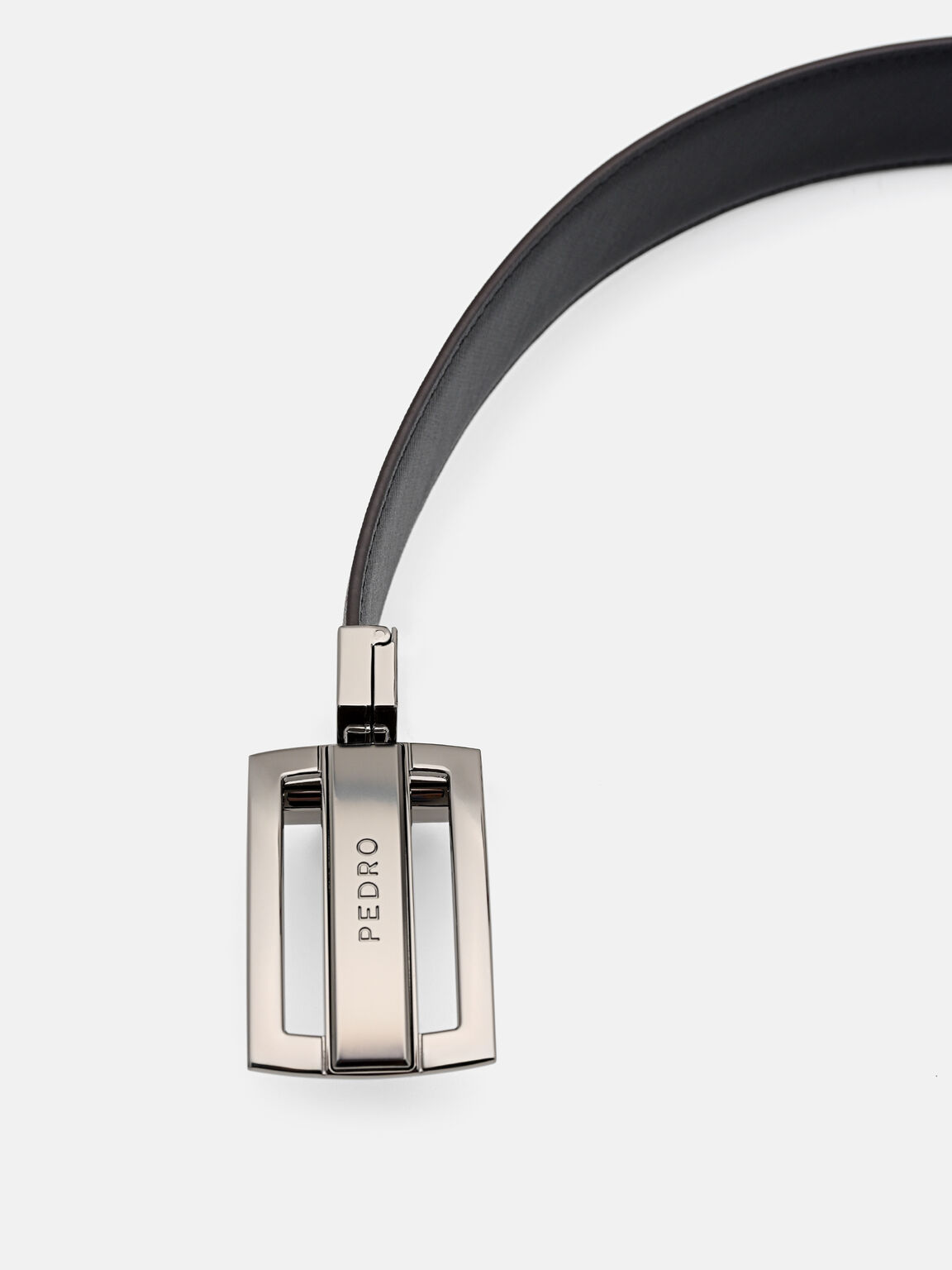 Sabuk Kulit Bolak-Balik dengan Gesper Lidah, 