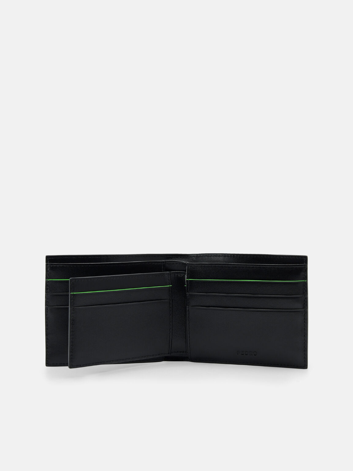 Saffiano Leather Bi-Fold Wallet with Insert, Black
