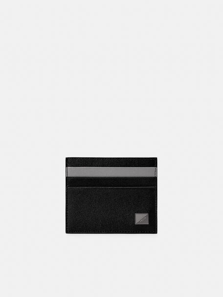 Tempat Kartu Kulit, Black, hi-res