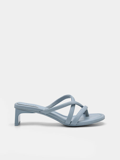 Izzie Heel Sandals, Slate Blue, hi-res