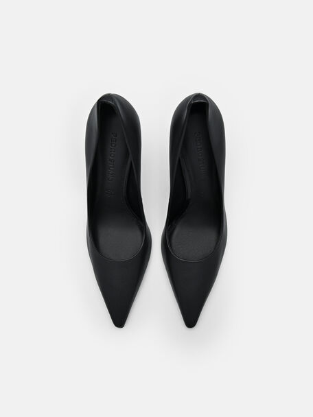 PEDRO Icon Leather Heel Sandals, Black