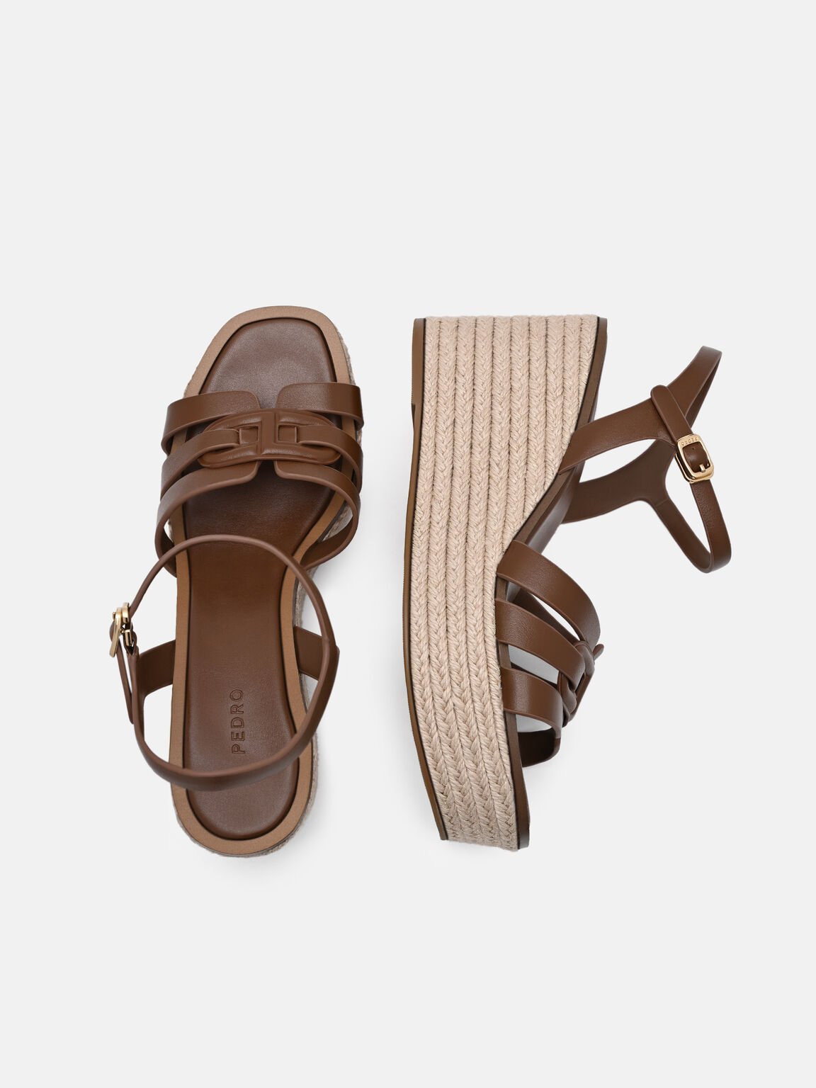 Carmel Leather Wedge Sandals, , hi-res