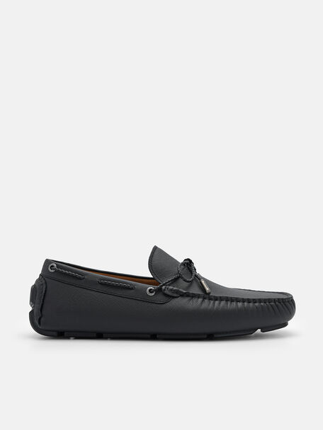 Sepatu Mengemudi Busur Kulit, 