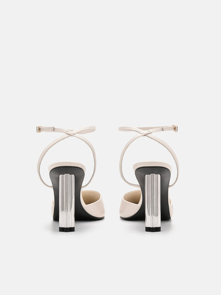PEDRO Icon Leather Heel Sandals, Black