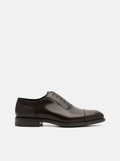 Altitude Lightweight Burnished Leather Oxford Shoes, Dark Brown, hi-res