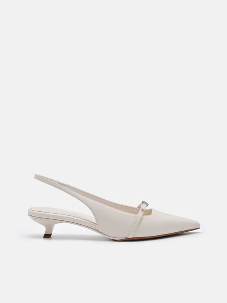 Sepatu Hak Tinggi Slingback Kulit Maggie, , hi-res
