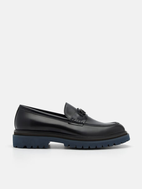 PEDRO Icon Leather Loafers, Black2, hi-res