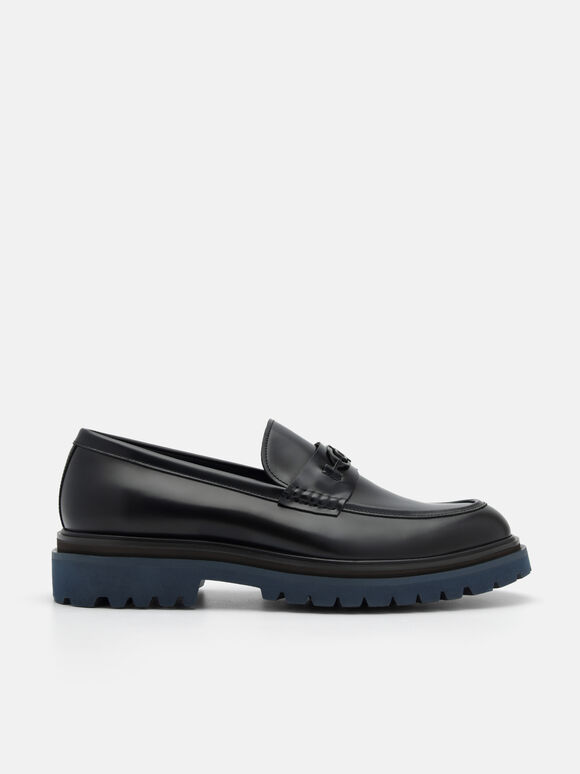 PEDRO Icon Leather Loafers, Black2, hi-res