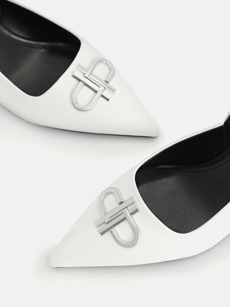 PEDRO Icon Leather Heel Sandals, Black