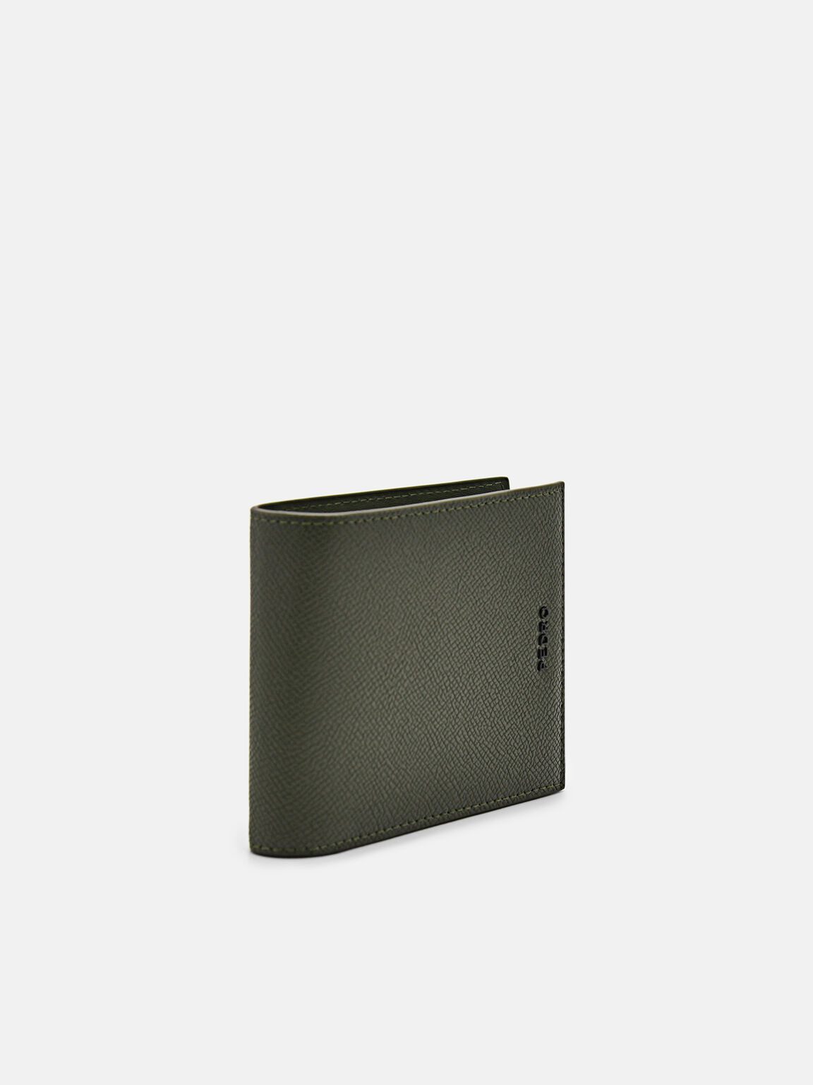 Embossed Leather Bi-Fold Flip Wallet, 
