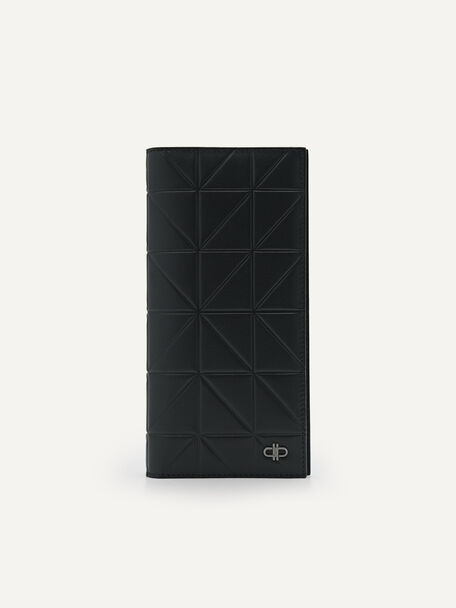 PEDRO Icon Leather Long Wallet in Pixel, Black, hi-res