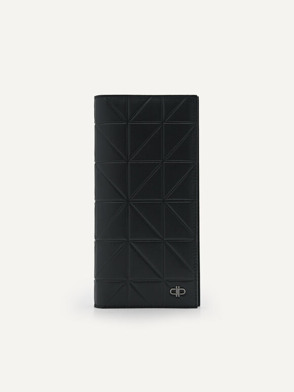 PEDRO Icon Leather Long Wallet in Pixel, Black, hi-res
