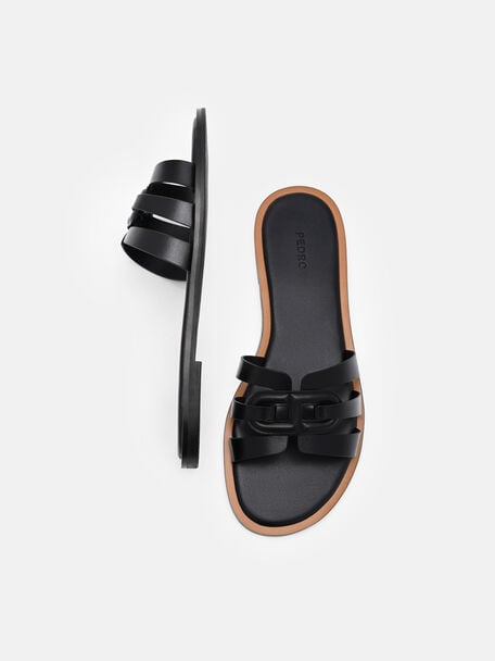 Carmel Sandal Slide Kulit, , hi-res