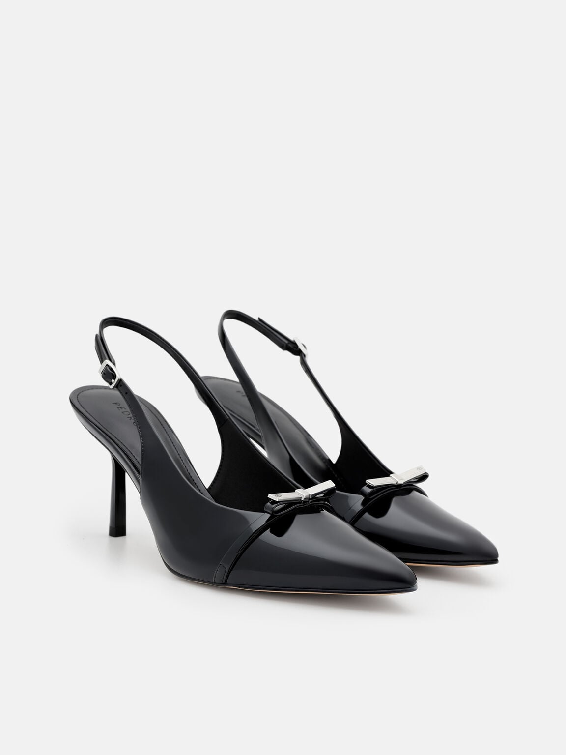 Jeanine Patent Leather Heel Slingback Pumps, , hi-res
