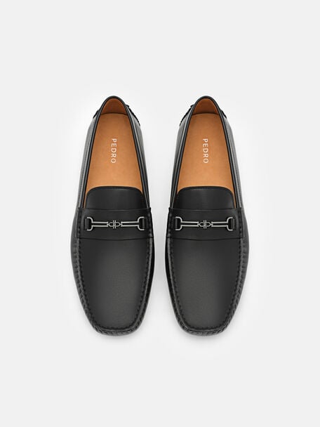 PEDRO Icon Leather Heel Sandals, Black