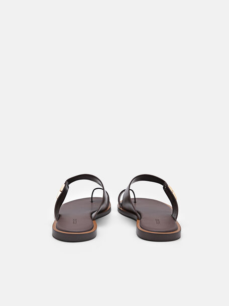 PEDRO Icon Leather Heel Sandals, Black