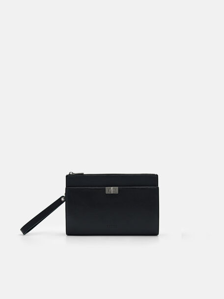 Edge Clutch Bag, Black, hi-res