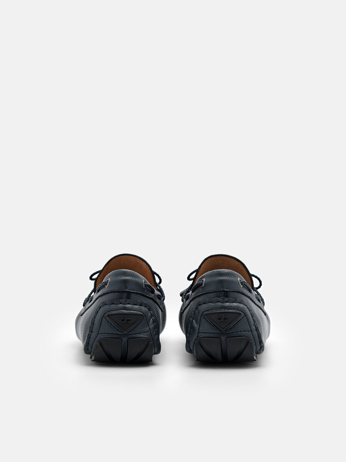 Sepatu Driving Bow Kulit Saffiano, 