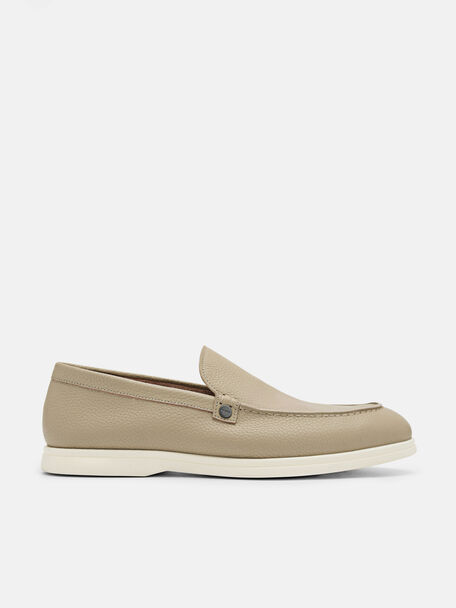 Oliver Leather Loafers, Taupe, hi-res