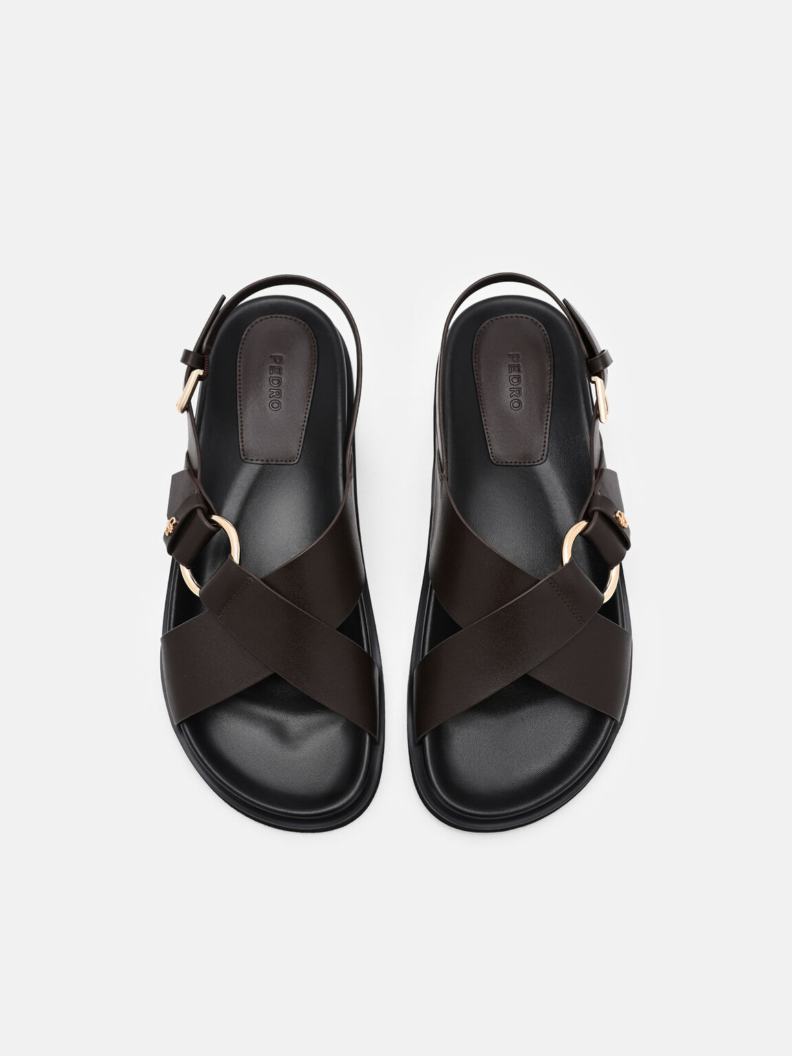 Sandal Kulit Goya dengan Tali Belakang, 