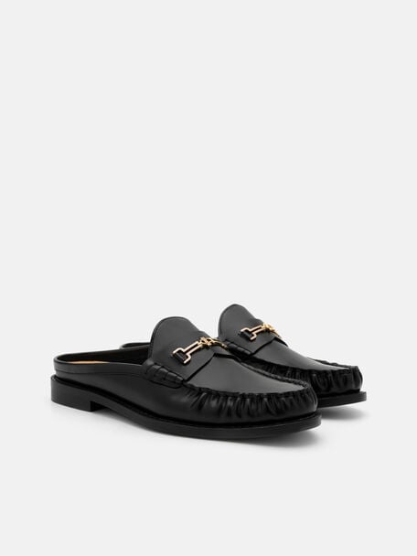 Alistair Leather Penny Mules, , hi-res