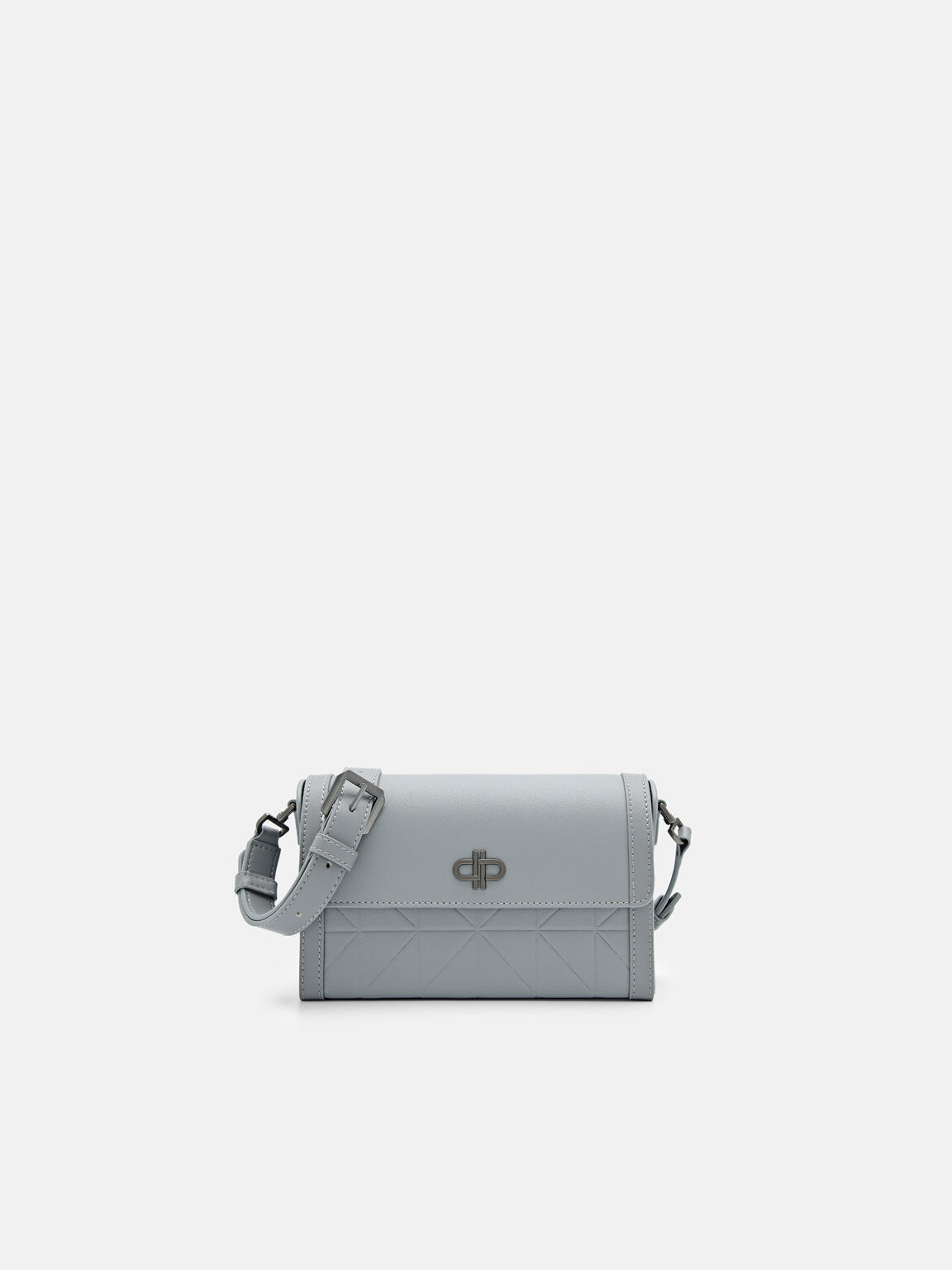 PEDRO Icon Leather Sling Bag, Grey, hi-res