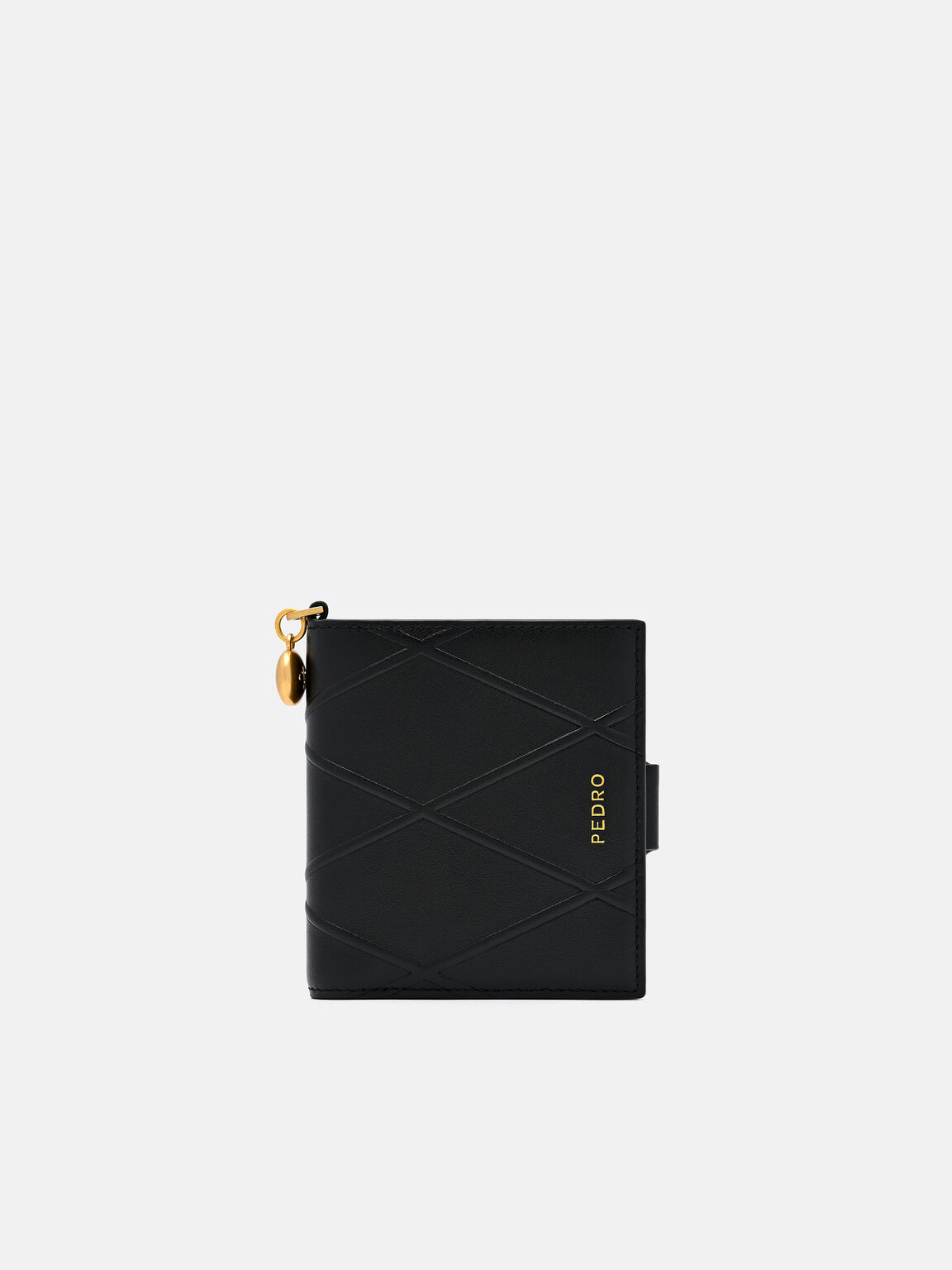 Dompet Lipat Dua Kulit Bertekstur Quilted, 