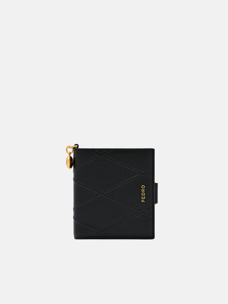 Dompet Lipat Dua Kulit Bertekstur Quilted, 