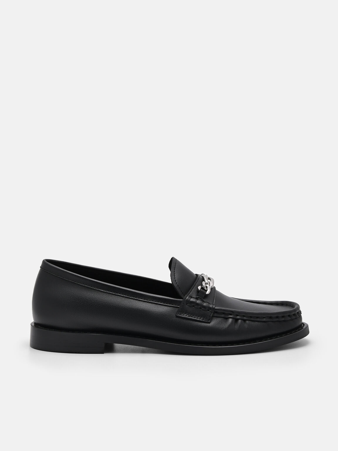 PEDRO Studio Jeanne Leather Loafers, Black
