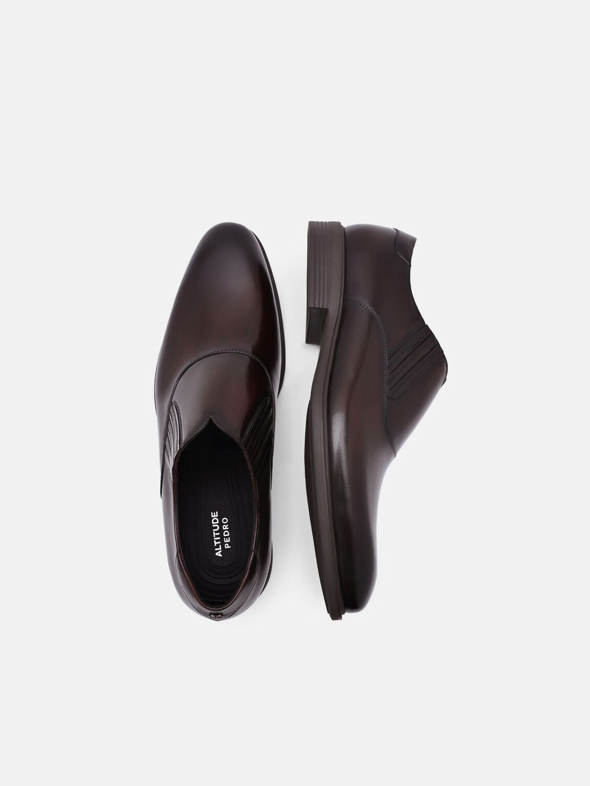 Altitude Burnished Leather Slip-On Dress Shoes, , hi-res