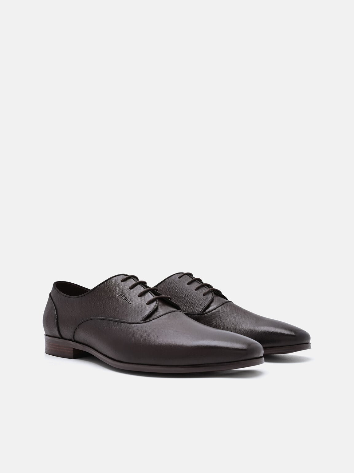 Saffiano Leather Derby Shoes, , hi-res