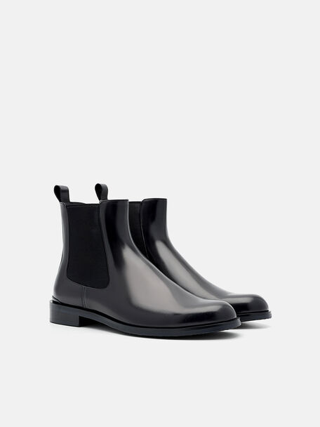 PEDRO Icon Leather Heel Sandals, Black