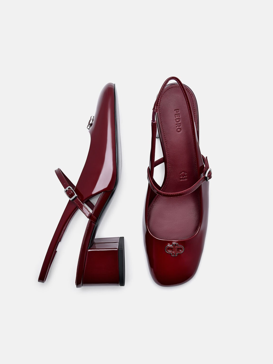 PEDRO Studio Pumps Slingback Kulit Patent, 