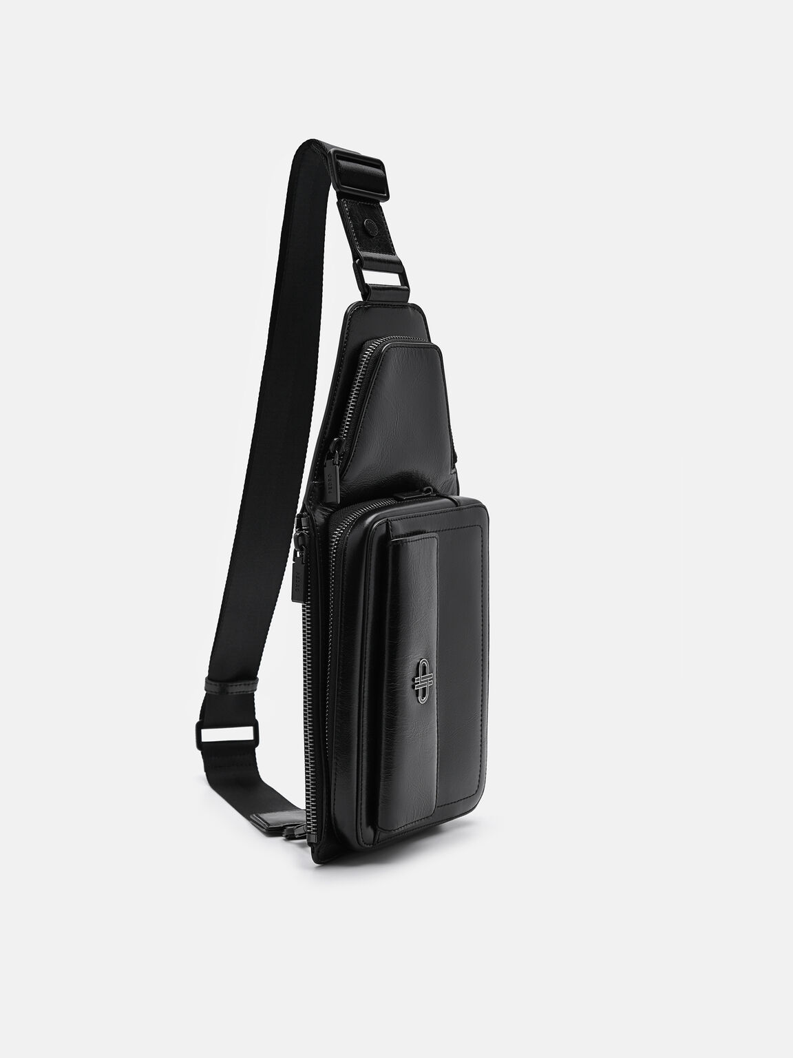 Pouch Crossbody Kulit Wrinkled, 