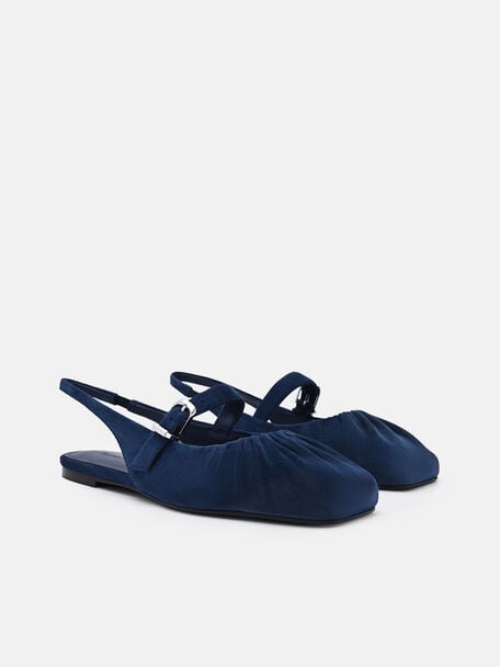 Sepatu Flat Ballerina Suede Gabrielle, , hi-res