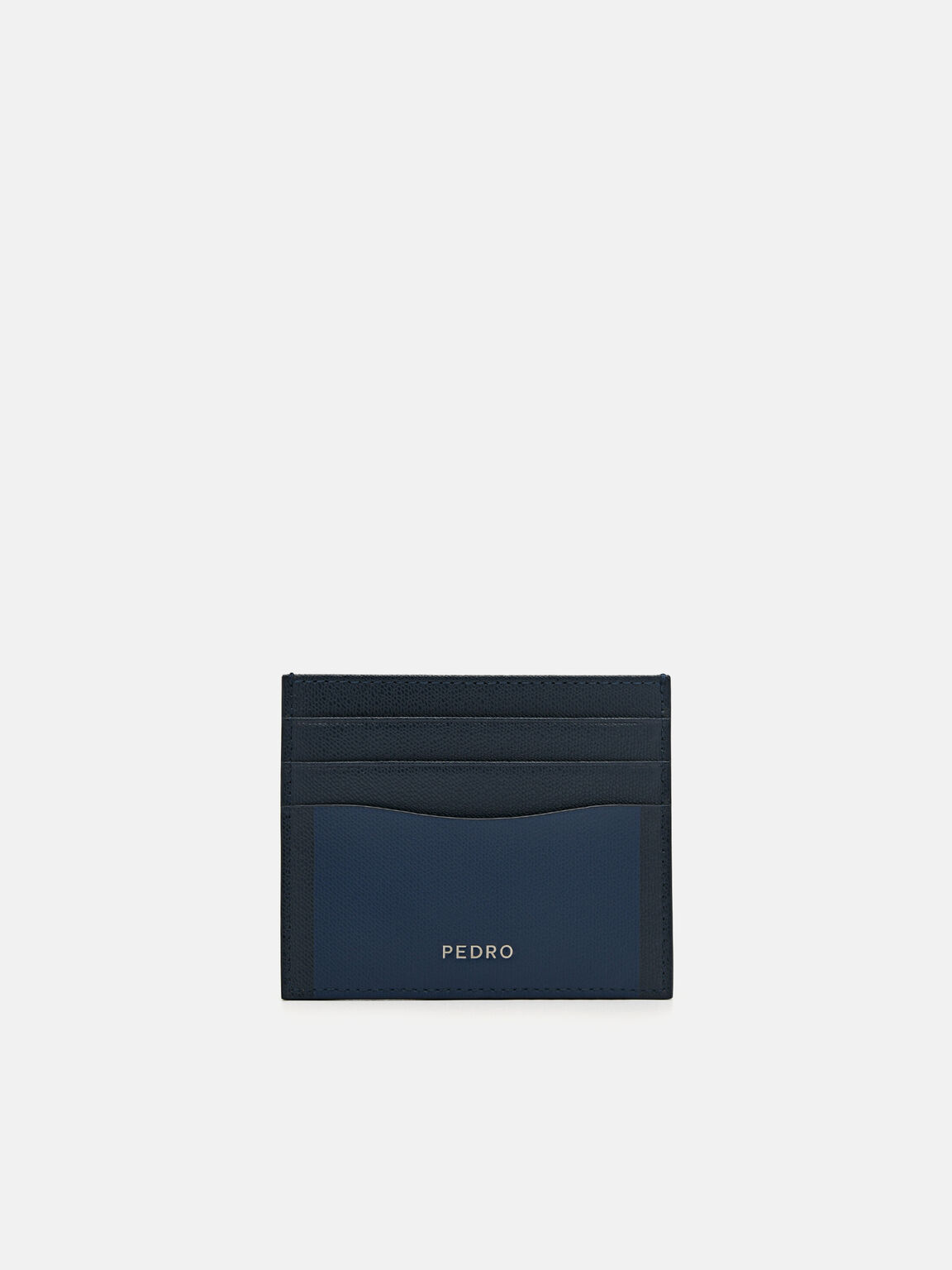 Full-Grain Leather Cardholder, Navy, hi-res