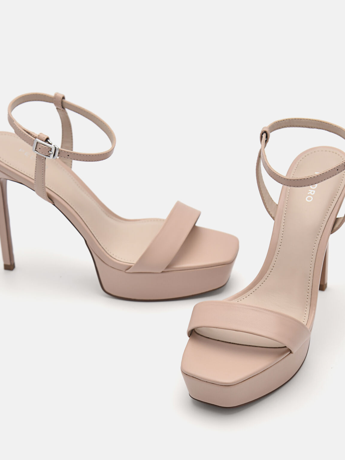 Rina Platform Heel Sandals, Nude