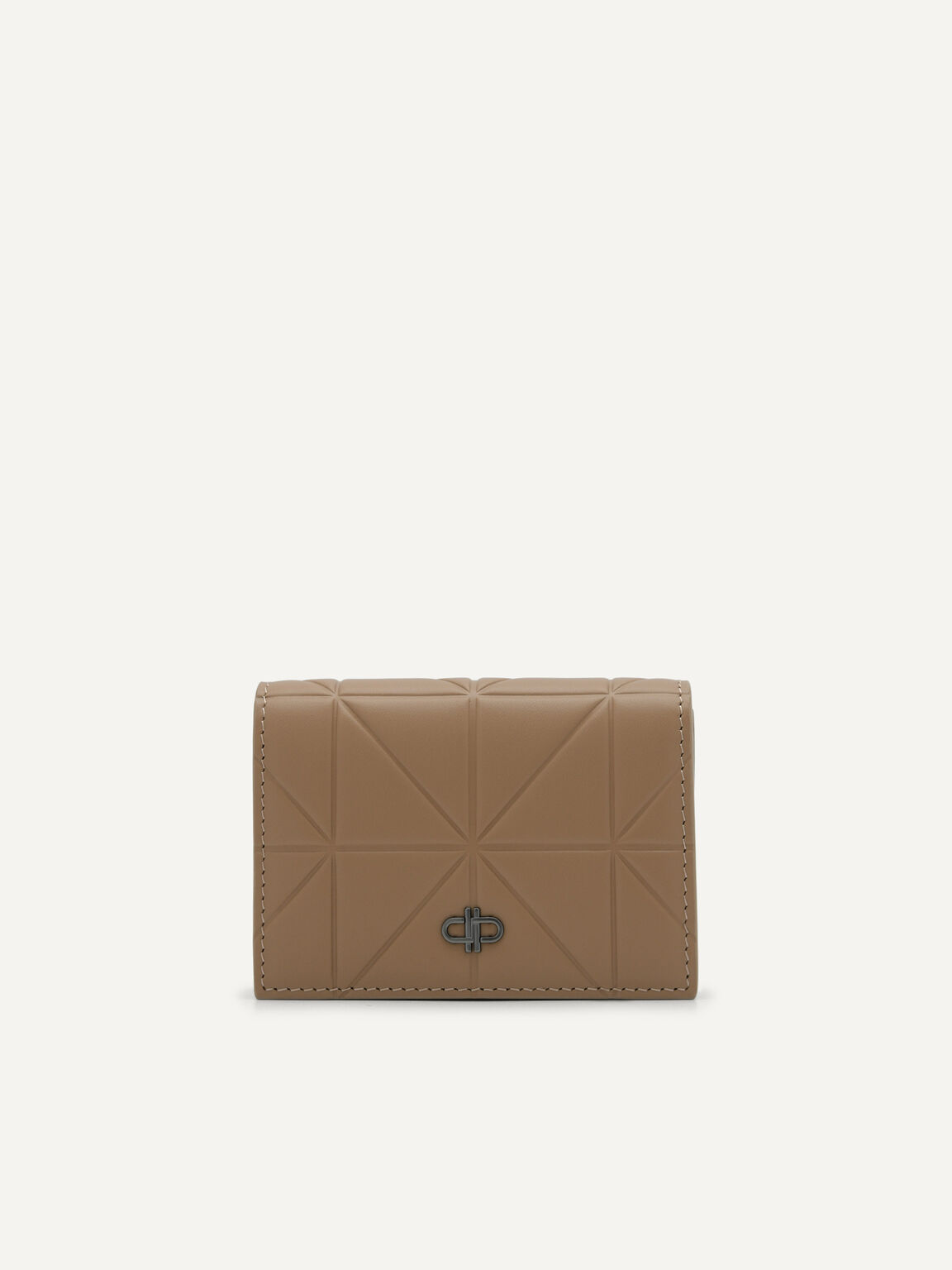 PEDRO Icon Leather Card Holder in Pixel, Taupe, hi-res