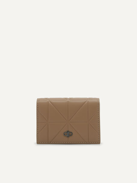 PEDRO Icon Leather Card Holder in Pixel, Taupe, hi-res