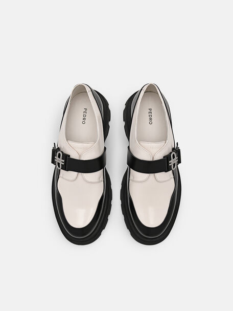 PEDRO Icon Leather Heel Sandals, Black